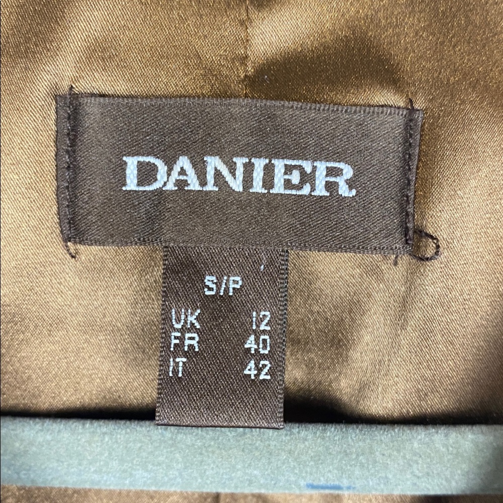 Danier Tan Brown Soft Classic genuine Leather Moto Biker Zip Up Jacket Sz S - Picture 9 of 17